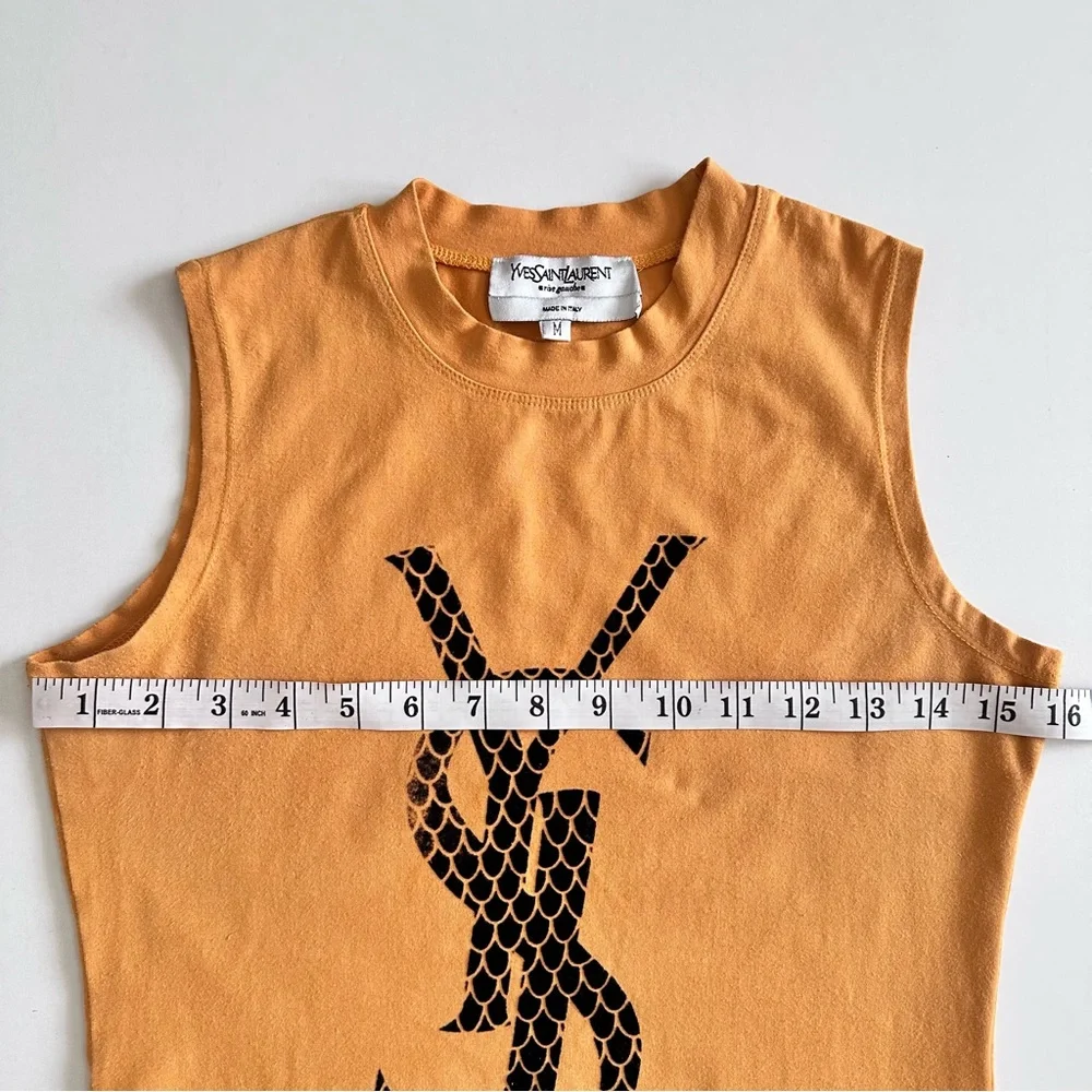 YSL TankTop Yellow Black Logo Front Size Medium - Picture 5 of 7